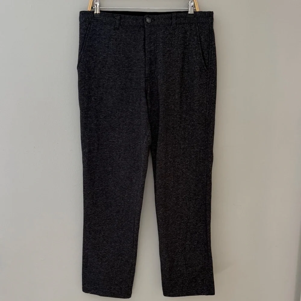 Betabrand Dress Pant Sweatpants Charcoal Heather Gray Straight Leg 34X32‎